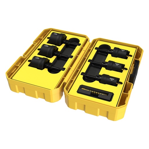 [170-SM7HSFTP] 7 Piece | Alpha Impact Thin Metal Tuffbox Pro Holesaw Set