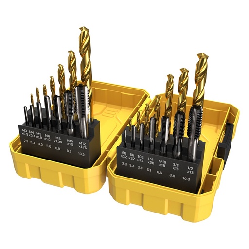 [170-SMUHT28TP-B] 28 Piece | Alpha Drill and Tap Metric & UNC Tuffbox Pro Set | Bonus 120ml Lubricant