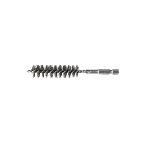 [170-QTA-10 6187132] Tube Brush High Carbon Steel 0.2mm Wire 25mm DIa Quick Release Hex Shank - Carded