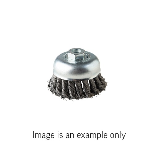 [170-KCC-44 4206442-40] Cup Brush Twist Knot High Carbon Steel 0.5mm Wire  x 100mm Dia M14 Carded Carton of 40