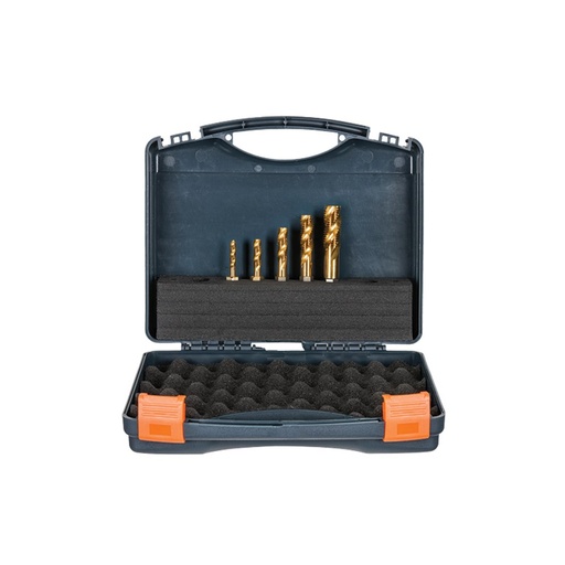 [170-309020-SET1] VersaDrive Spiral Flute ImpactaTap Set, 1/4, 5/16, 3/8, 1/2, 5/8in UNC