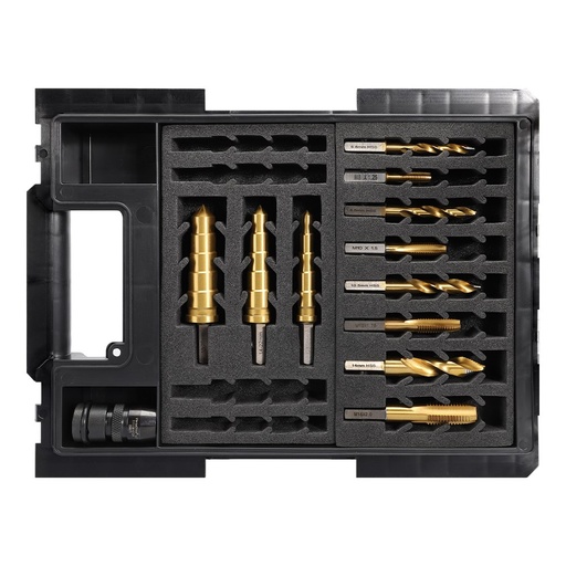[170-STC-ETOP2-IMPACT-HD] VersaDrive 12 Piece Starter Kit | 8 Piece Drill and Tap Set | 3 Piece ImpactaStep Cutter Set with HD