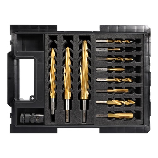 [170-STC-ETOP2-R3B-HD] VersaDrive 12 Piece Starter Kit | 8 Piece Drill and Tap Set | 3 Piece Reamer Set 14mm to 22mm with H
