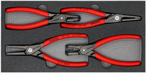 [180-002001V09] KNIPEX PRECISON CIRCLIP FOAM TRAY 4PC