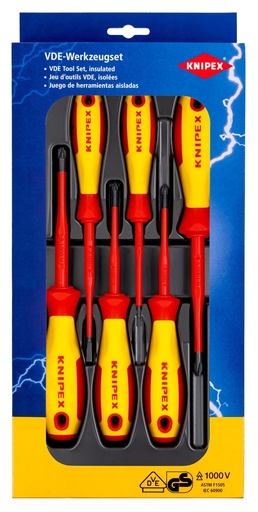 [180-002012V04] KNIPEX 1000V SL & PHZ SDRIVER SET 6PC-AF