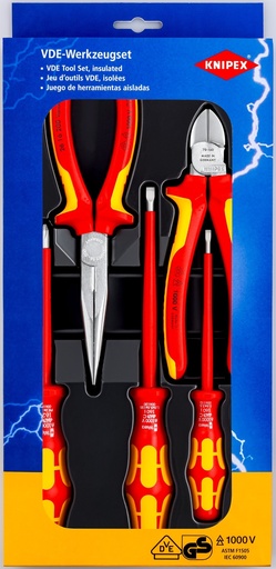 [180-002013] KNIPEX 1000V TOOL SET 5 PC