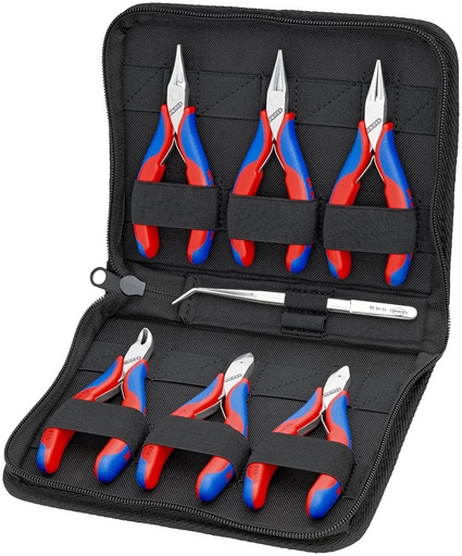 [180-002016] KNIPEX ELECTRONICS PLIERS SET 6 PC