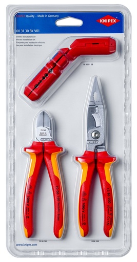 [180-003130BKV01] KNIPEX ELECTRICAL INSTALLATIONS SET 3PC