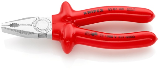 [180-0307180] KNIPEX COMBINATION PLIER 1000V 180MM