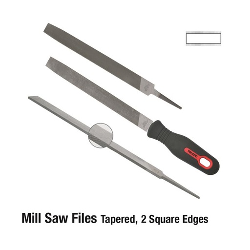 [180-060302CD] 060302CD Tapered Mill Saw File Second Cut - 150mm