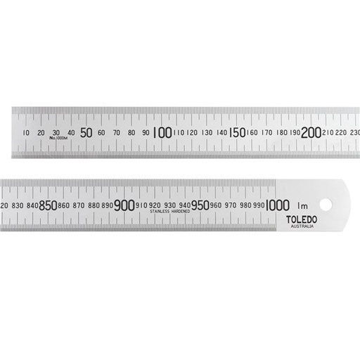 [180-1000M] 1000M Stainless Steel Single Sided Rule Metric - 1000mm