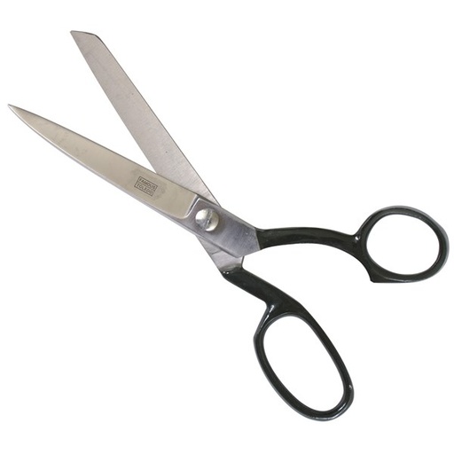 [180-1068BU] 1068BU Dressmaker's Scissors - Forged Steel Black Handle