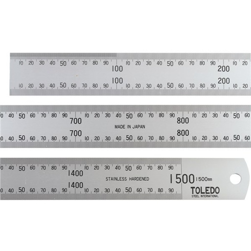 [180-1500M] 1500M Stainless Steel Single Sided Rule Metric - 1500mm