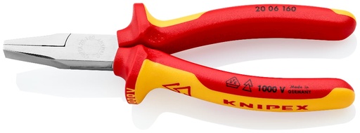 [180-2006160] KNIPEX 1000V FLAT NOSE PLIER 160MM