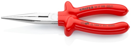 [180-2617200] KNIPEX 1000V SNIPE NOSE SIDE CUTT PLIERS