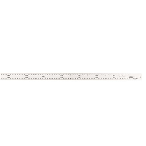 [180-3000M] 3000M Stainless Steel Single Sided Rule Metric - 3000mm