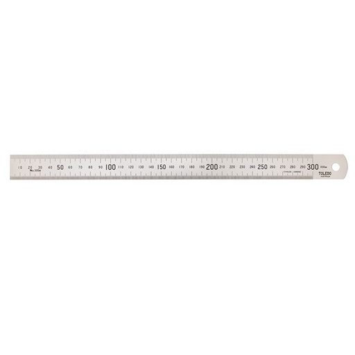 [180-300M] 300M Stainless Steel Single Sided Rule Metric - 300mm