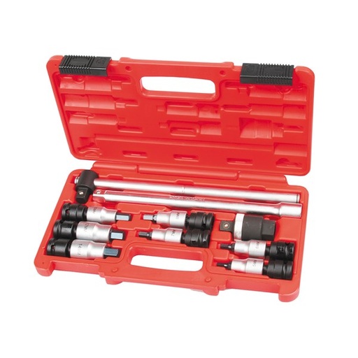 [180-301177] 301177 Universal Joint Socket Set (1/2” Sq. Dr.) Metric Hex 3-10mm 10 Pc.