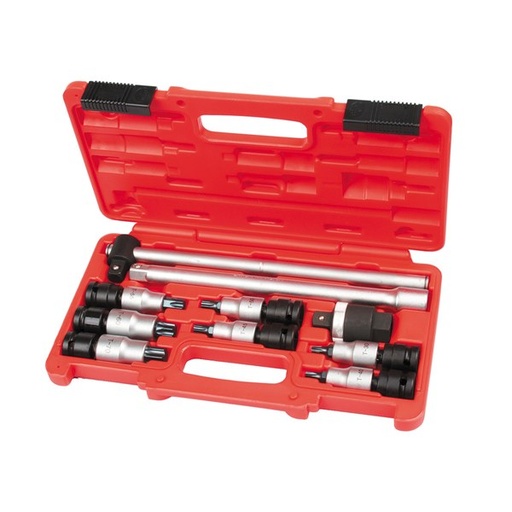 [180-301179] 301179 Universal Joint Socket Set (1/2” Sq. Dr.) Torx T20-T50 10 Pc.