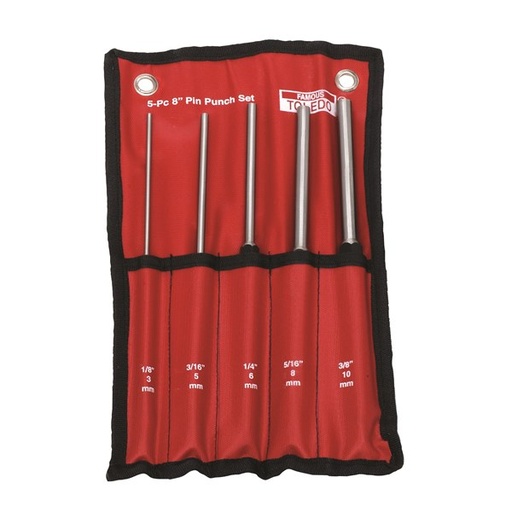 [180-301182] 301182 Pin Punch Set - Heavy Duty, Extra Long 5 Pc.
