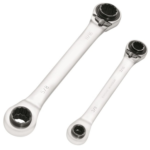 [180-301820] 301820 Ratchet Wrench Set Dual Head - SAE 2 Pc. 5/16"-3/4"