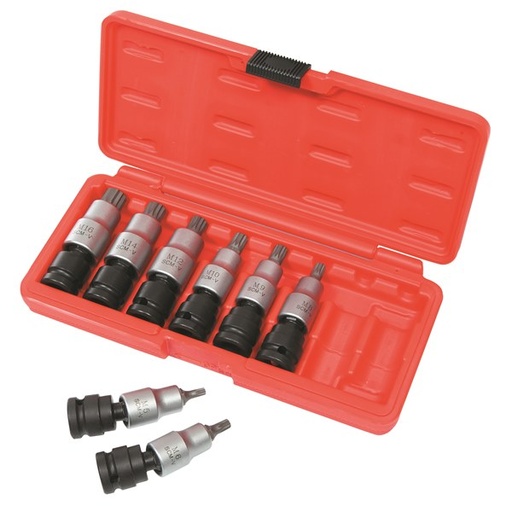 [180-301847] 301847 Universal Joint Socket Set (1/2” Sq. Dr.) Metric Hex 5-17mm 8 Pc.