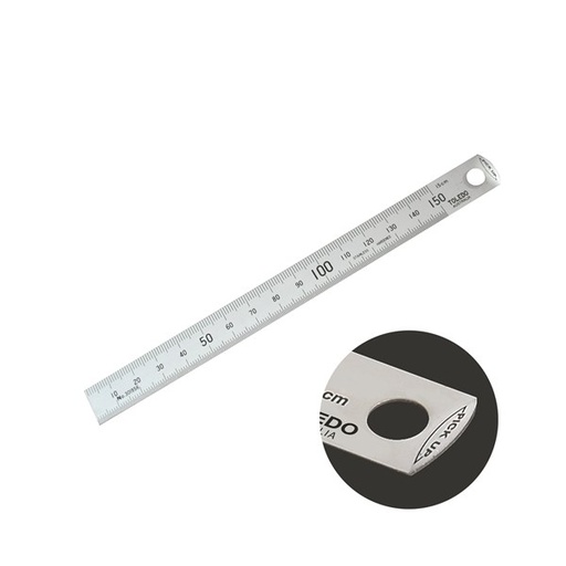 [180-301956] 301956 Stainless Steel Single Sided Easy Pick-Up Rule Metric - 150mm