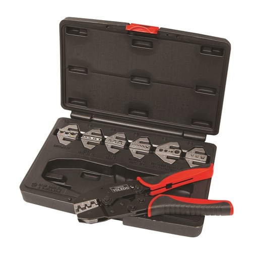 [180-302018] 302018 Crimping Plier Kit Ratcheting Multi-Head