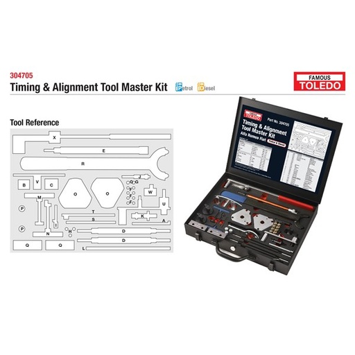 [180-304705] 304705 Toledo Timing Tool Kit - Alfa Romeo & Fiat