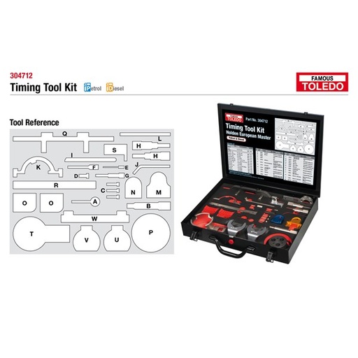 [180-304712] 304712 Toledo Timing Tool Kit - Holden (GM)