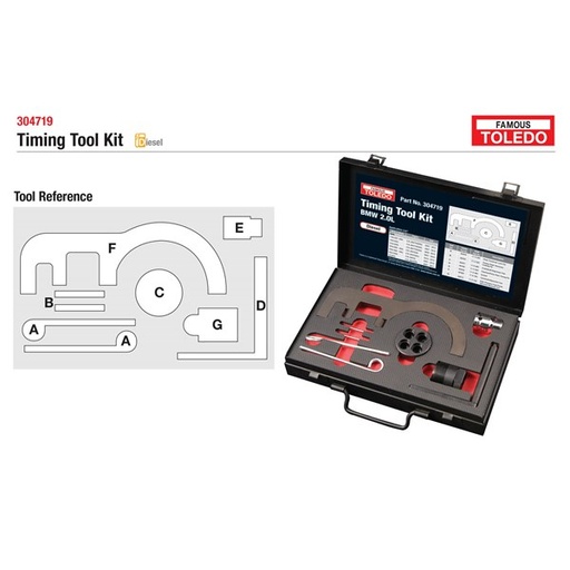 [180-304719] 304719 Toledo Timing Tool Kit - BMW