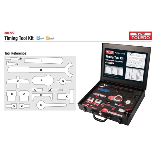 [180-304722] 304722 Toledo Timing Tool Kit - Volkswagen