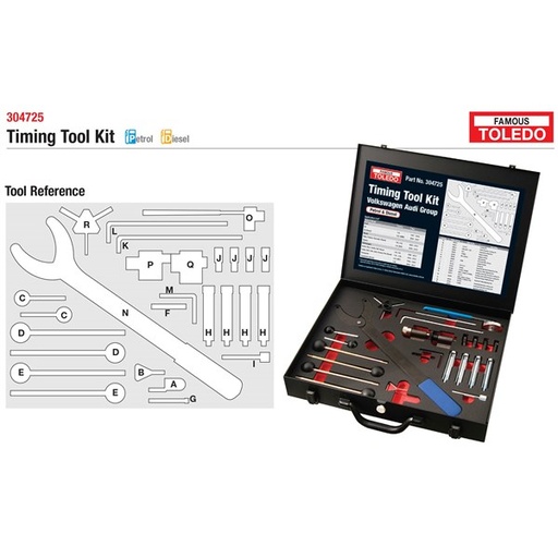 [180-304725] 304725 Toledo Timing Tool Kit - Audi & Volkswagen