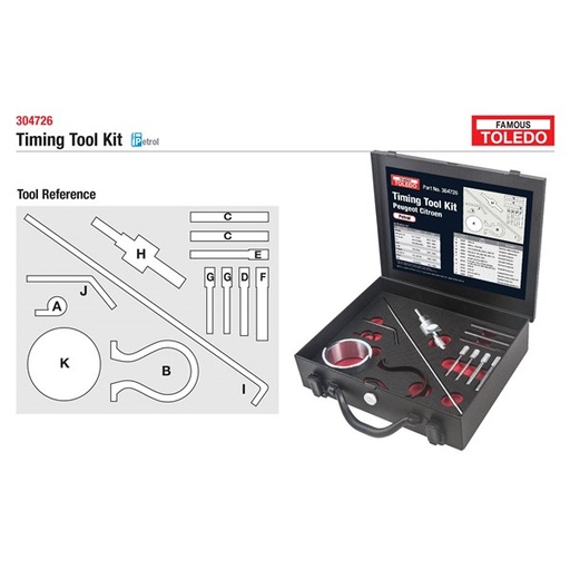 [180-304726] 304726 Toledo Timing Tool Kit - Citroen & Peugeot