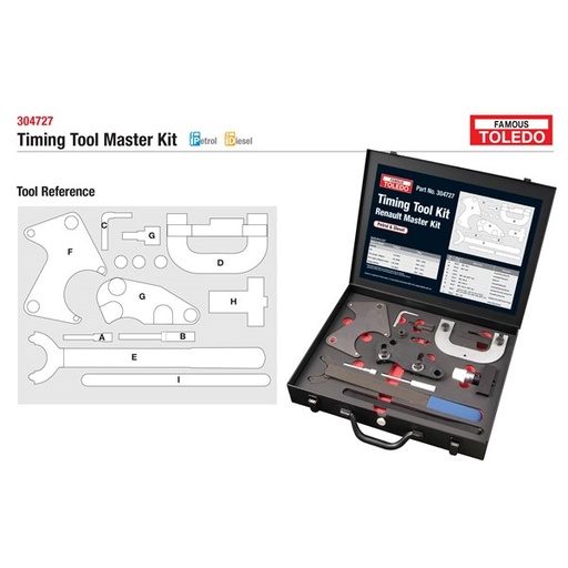 [180-304727] 304727 Toledo Timing Tool Kit - Renault