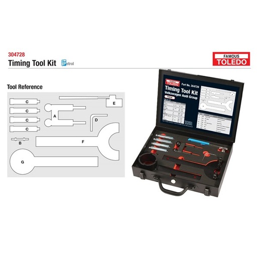 [180-304728] 304728 Toledo Timing Tool Kit - Audi & Volkswagen