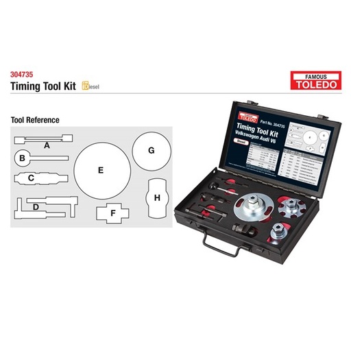 [180-304735] 304735 Toledo Timing Tool Kit - Audi & Volkswagen