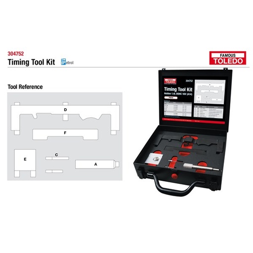 [180-304752] 304752 Toledo Timing Tool Kit - Holden (GM)