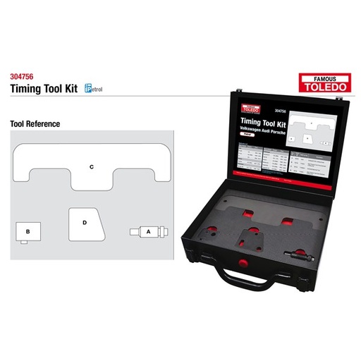 [180-304756] 304756 Toledo Timing Tool Kit - Audi, Porsche & Volkswagen