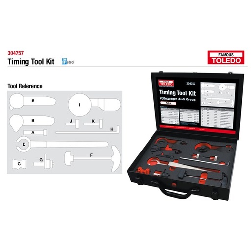 [180-304757] 304757 Toledo Timing Tool Kit - Audi & Volkswagen