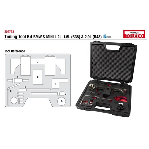 [180-304763] 304763 Toledo Timing Tool Kit - BMW