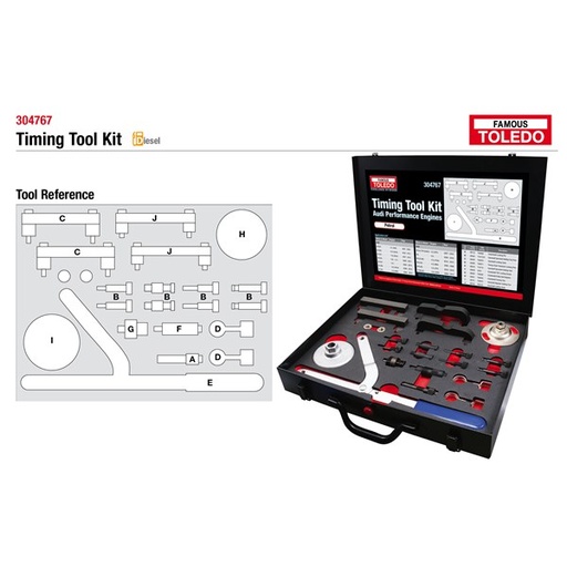 [180-304767] 304767 Toledo Timing Tool Kit - Audi Performance Engines
