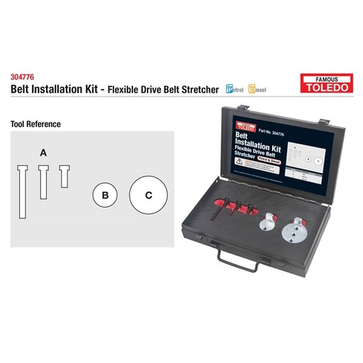 [180-304776] 304776 Toledo Timing Tool Kit - Universal Stretch Belt Tool