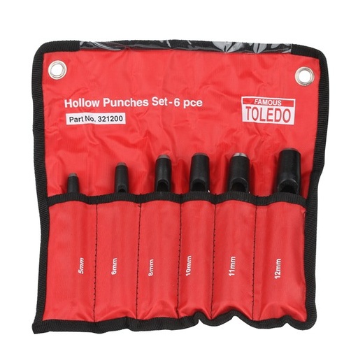 [180-321200] 321200 Hollow Wad Punch Set - 6 Pc.