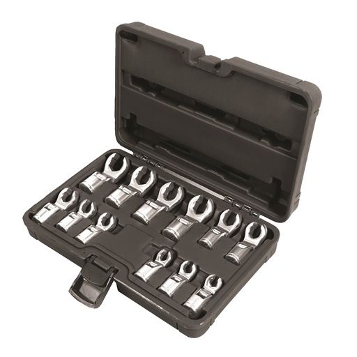 [180-321265] 321265 Crowfoot Wrench Set 3/8" - Metric Flared (8 - 19mm) 12 PC