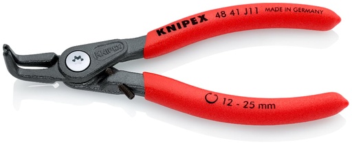 [180-4841J11] KNIPEX PREC INT CIRCLIP PL BENT 130MM-AF