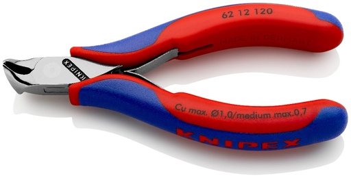 [180-6212120] KNIPEX OBLIQUE CUTTING NIPPER 120MM (AF)