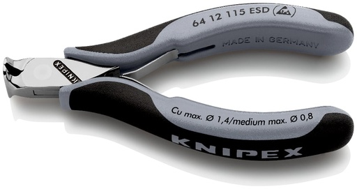 [180-6412115ESD] KNIPEX END CUT NIPPER ANTI STATIC 115mm