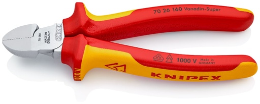 [180-7026160] KNIPEX 1000V DIAGONAL CUTTER 160MM