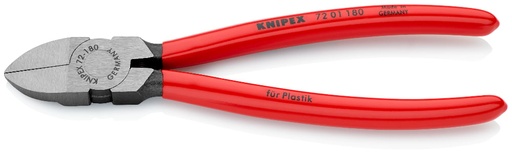 [180-7201180] KNIPEX DIAGONAL CUTTER W/ SPRING 180MM